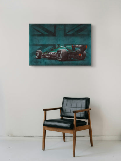 AMR26 Silverstone #3, 2026 - Hand Embellished Giclée on Canvas