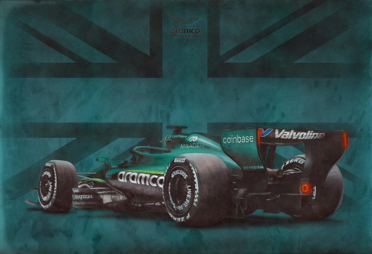 AMR26 Silverstone #3, 2026 - Hand Embellished Giclée on Canvas