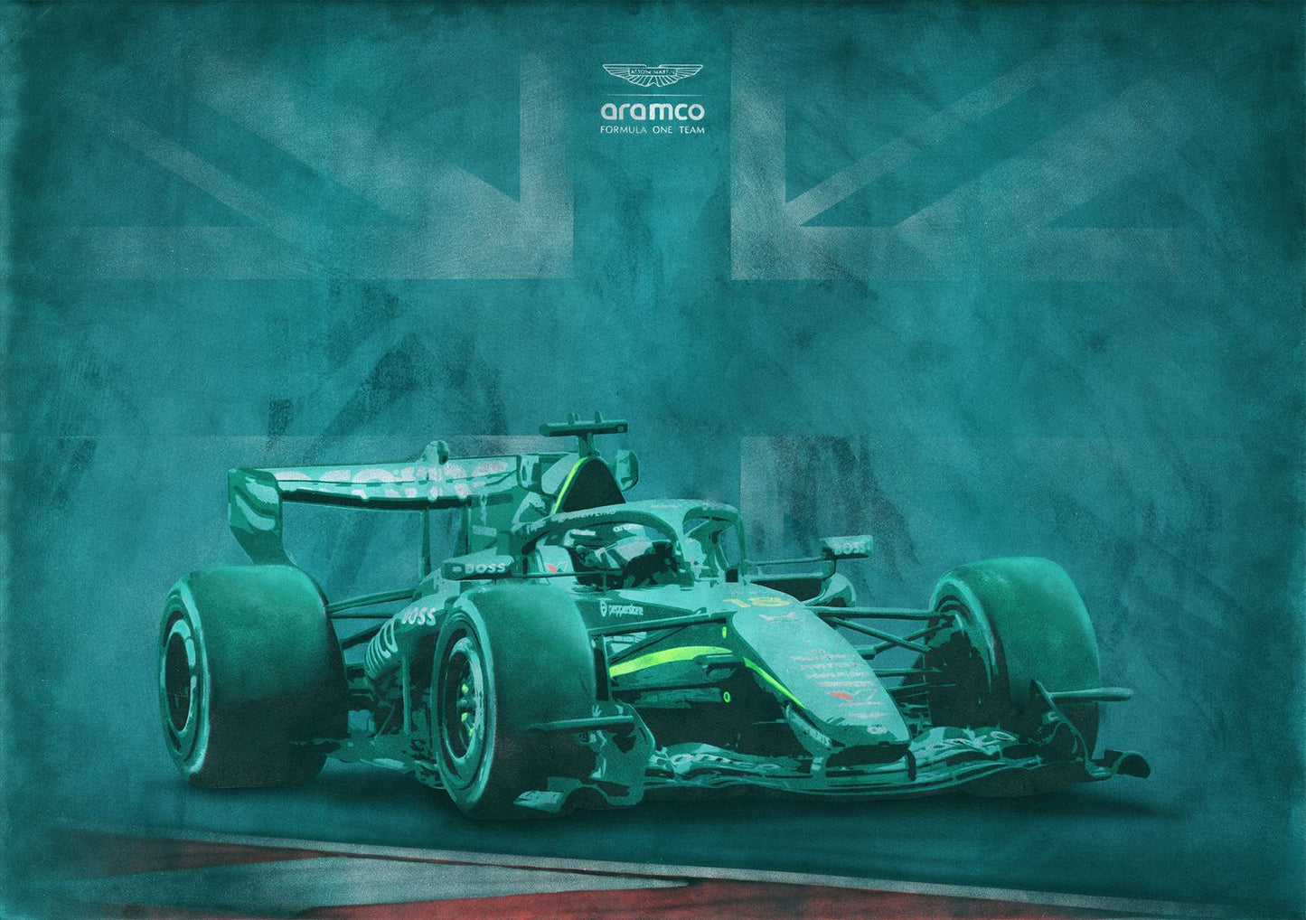 AMR26 Silverstone #1, 2026 - Hand Embellished Giclée on Canvas