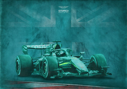 AMR26 Silverstone #1, 2026 - Hand Embellished Giclée on Canvas